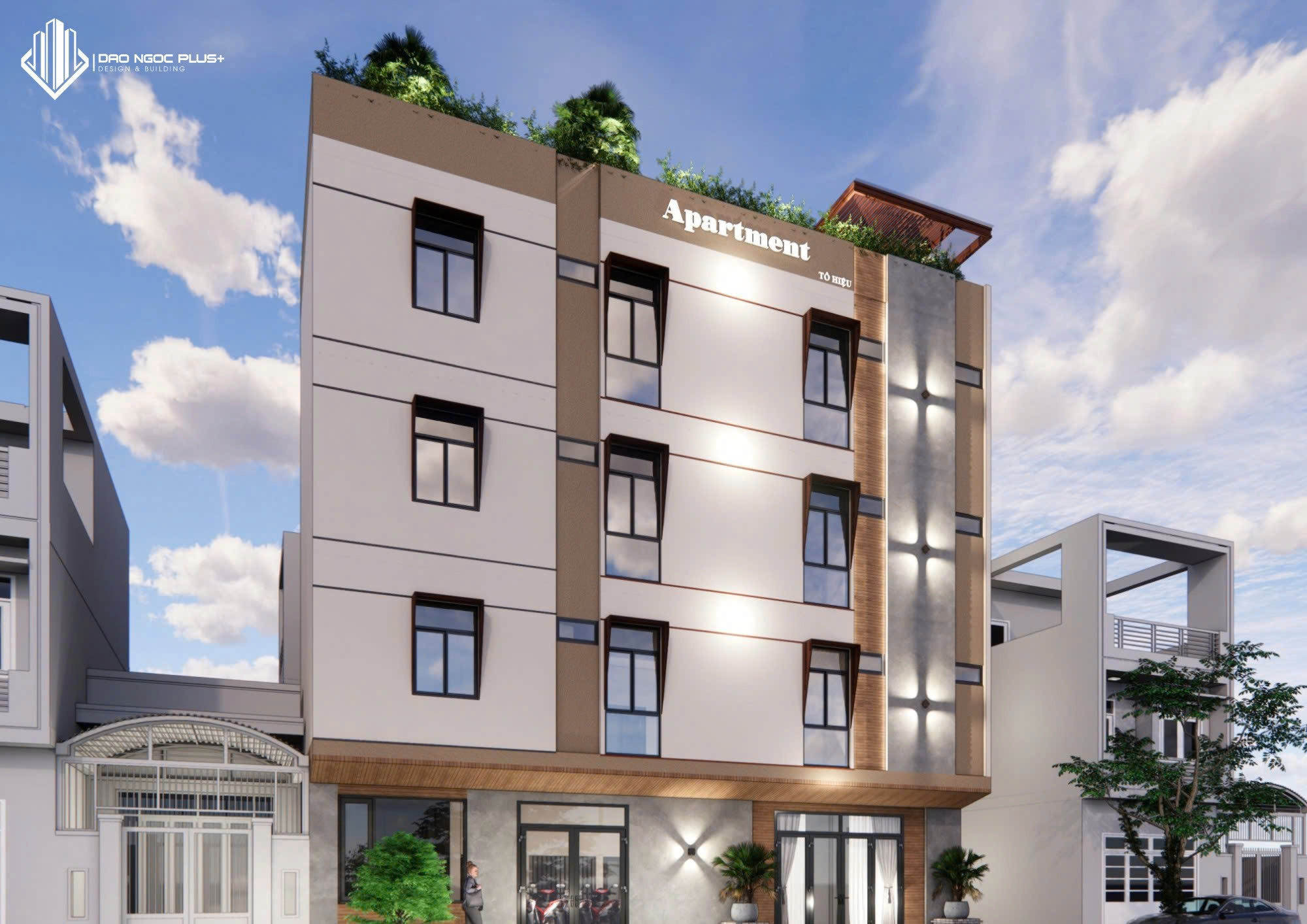Ngoại thất toà căn hộ Tô Hiệu Apartment